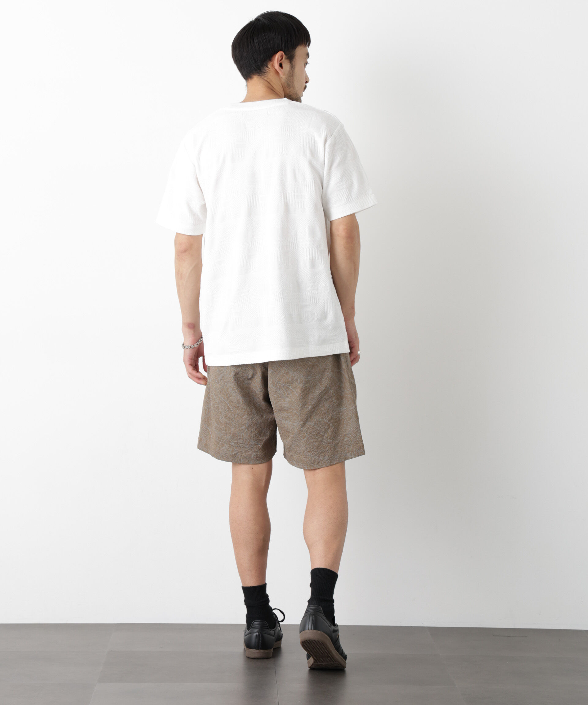 NANO universe「リンクスジャガードTシャツ 半袖」|Tシャツ・カットソー|
