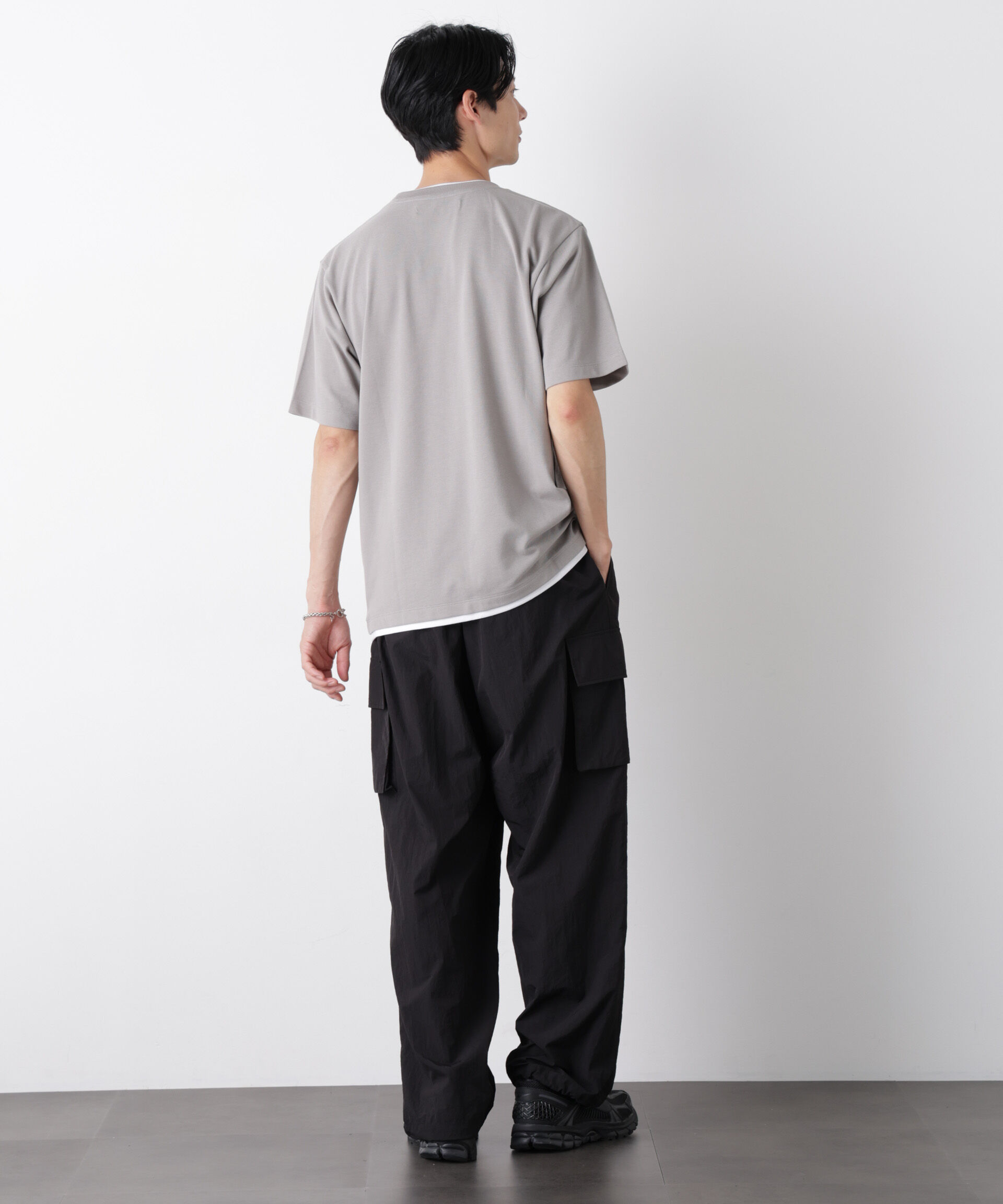 NANO universe「フェイクレイヤード鹿の子Tシャツ 半袖」|Tシャツ・カットソー|