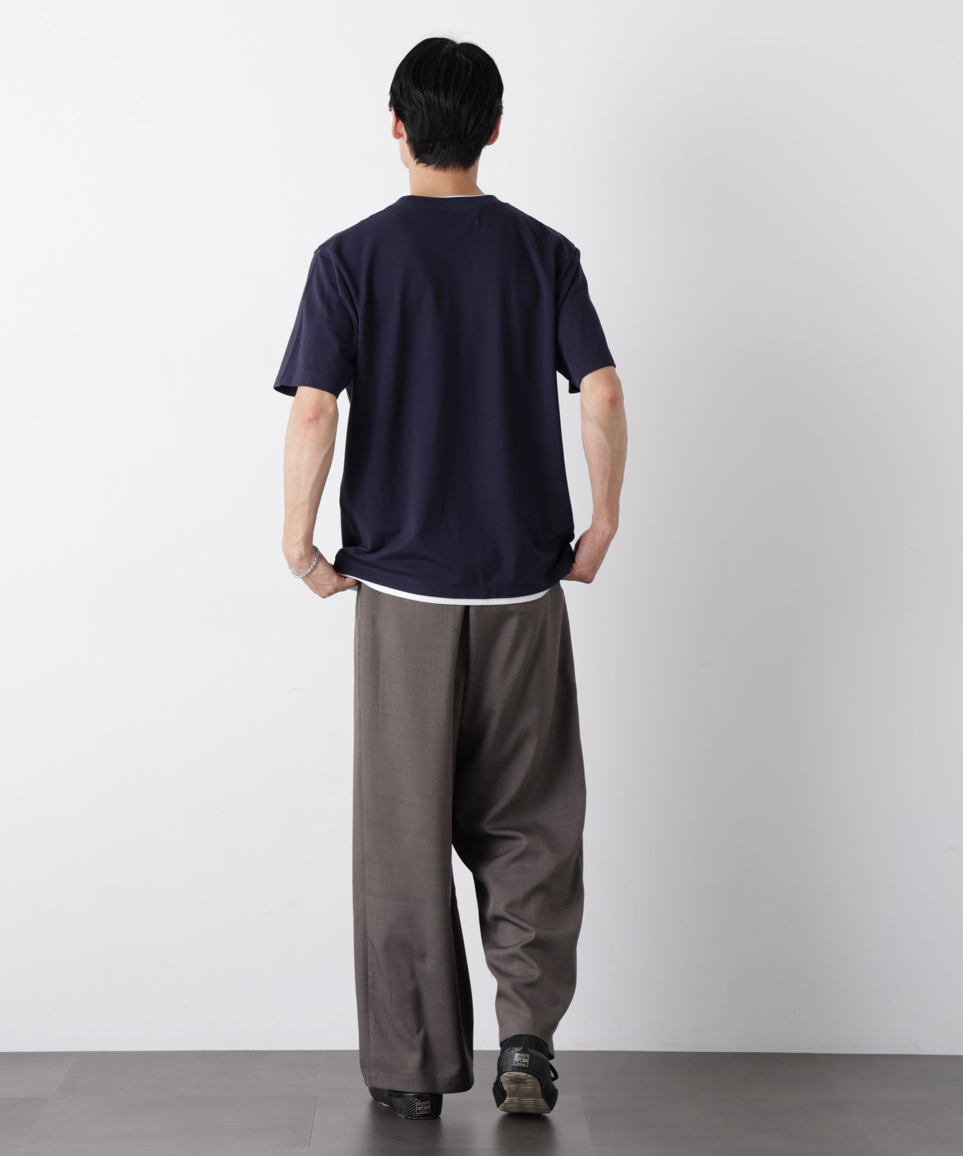 NANO universe「フェイクレイヤード鹿の子Tシャツ 半袖」|Tシャツ・カットソー|