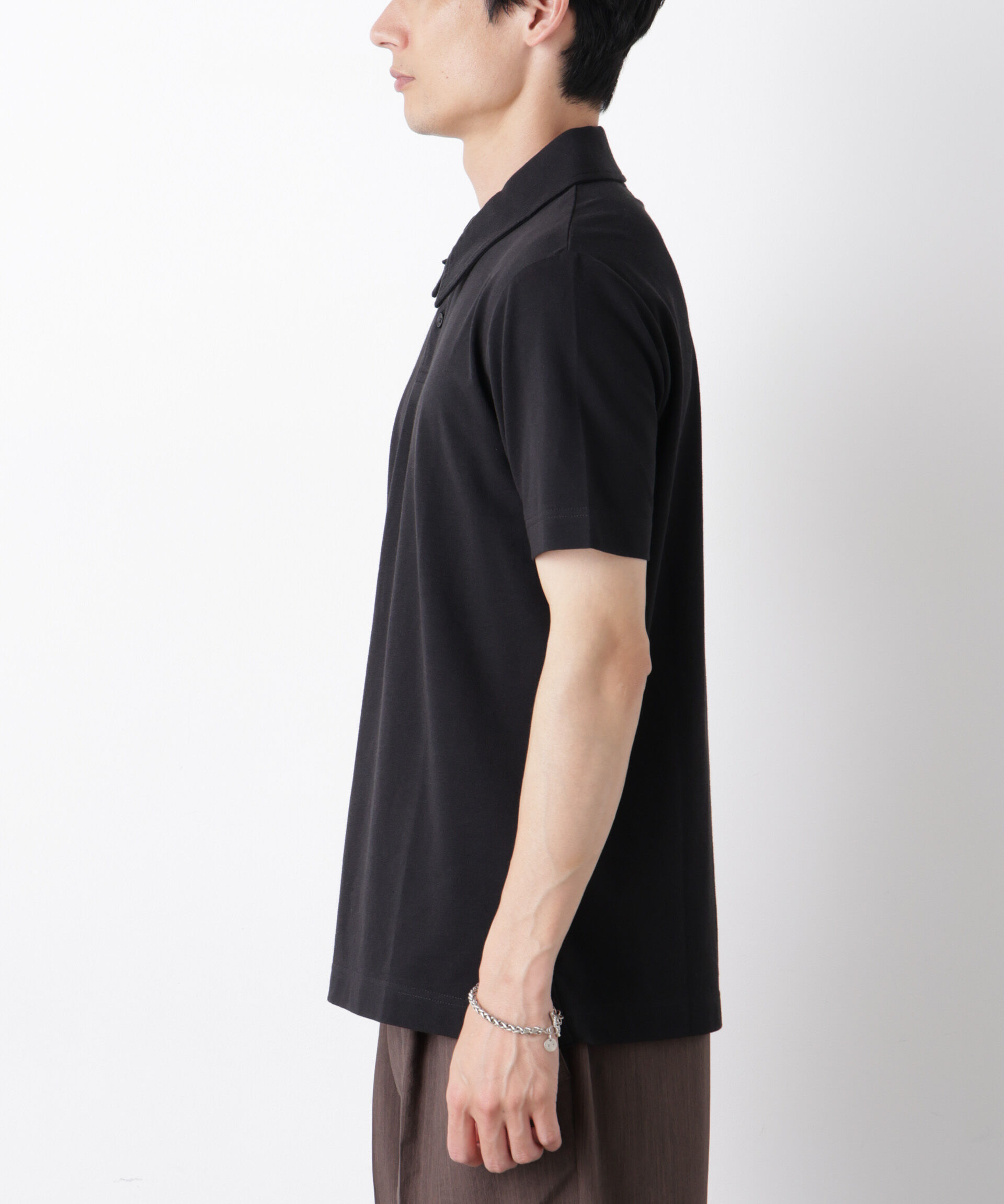 NANO universe「ドライ天竺ポロシャツ 半袖」|Tシャツ・カットソー|