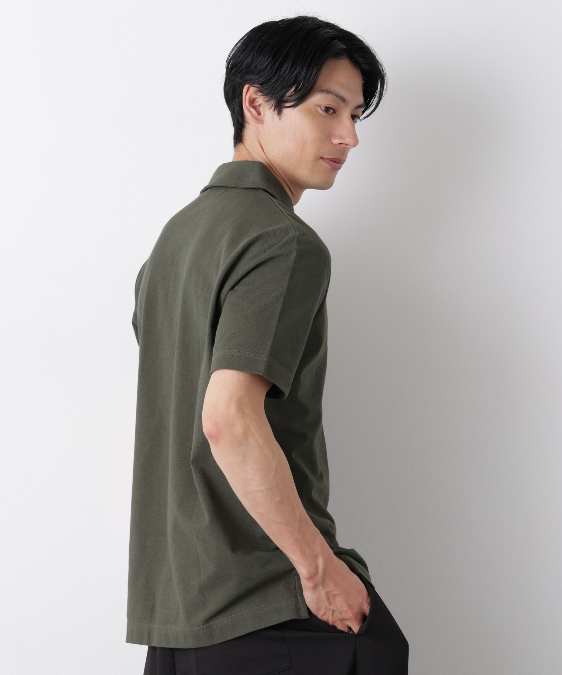 NANO universe「ドライ天竺ポロシャツ 半袖」|Tシャツ・カットソー|