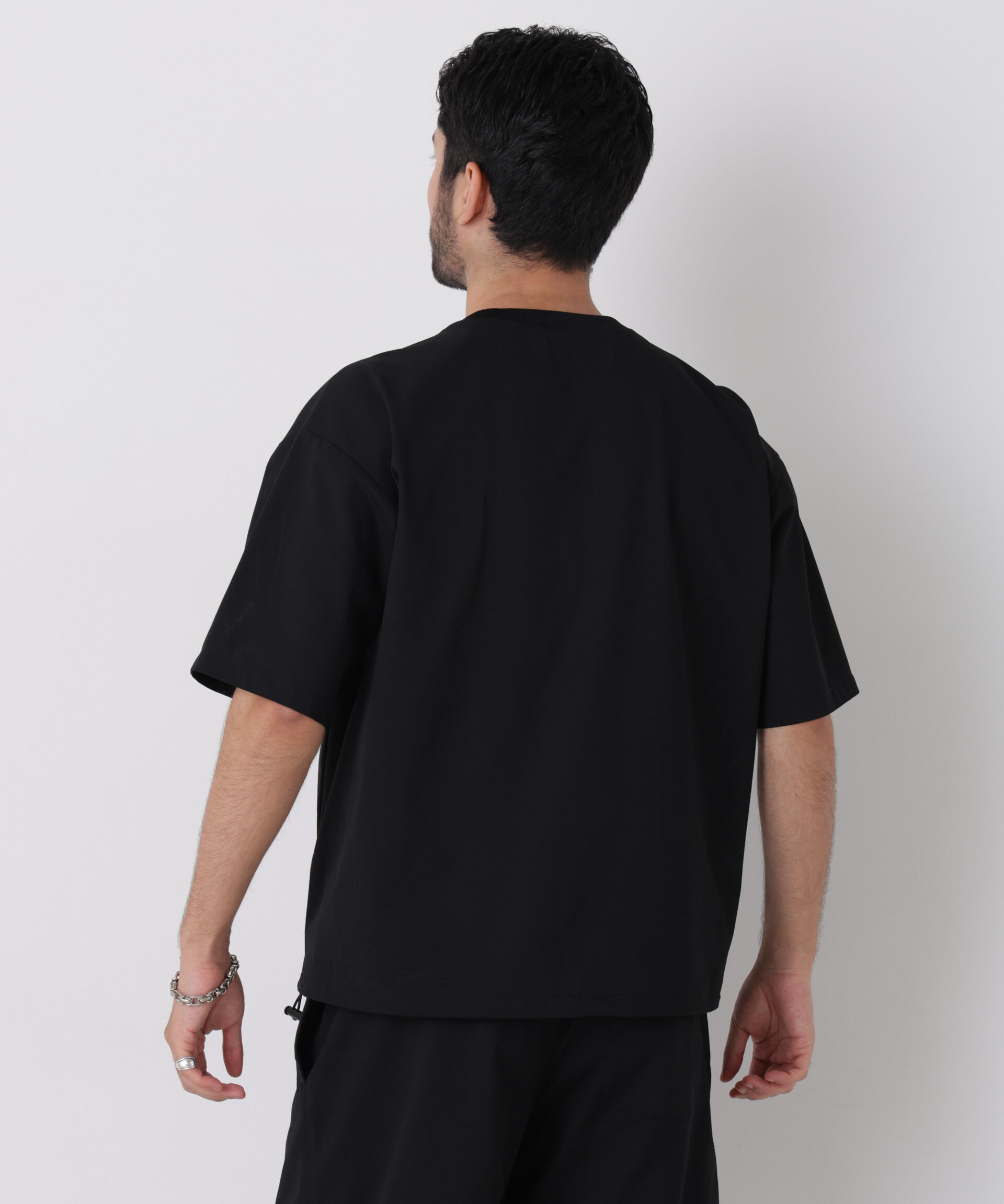 NANO universe「CIRCLEMOVA(R)メッシュリップストップTシャツ 半袖(セットアップ可)」|Tシャツ・カットソー|