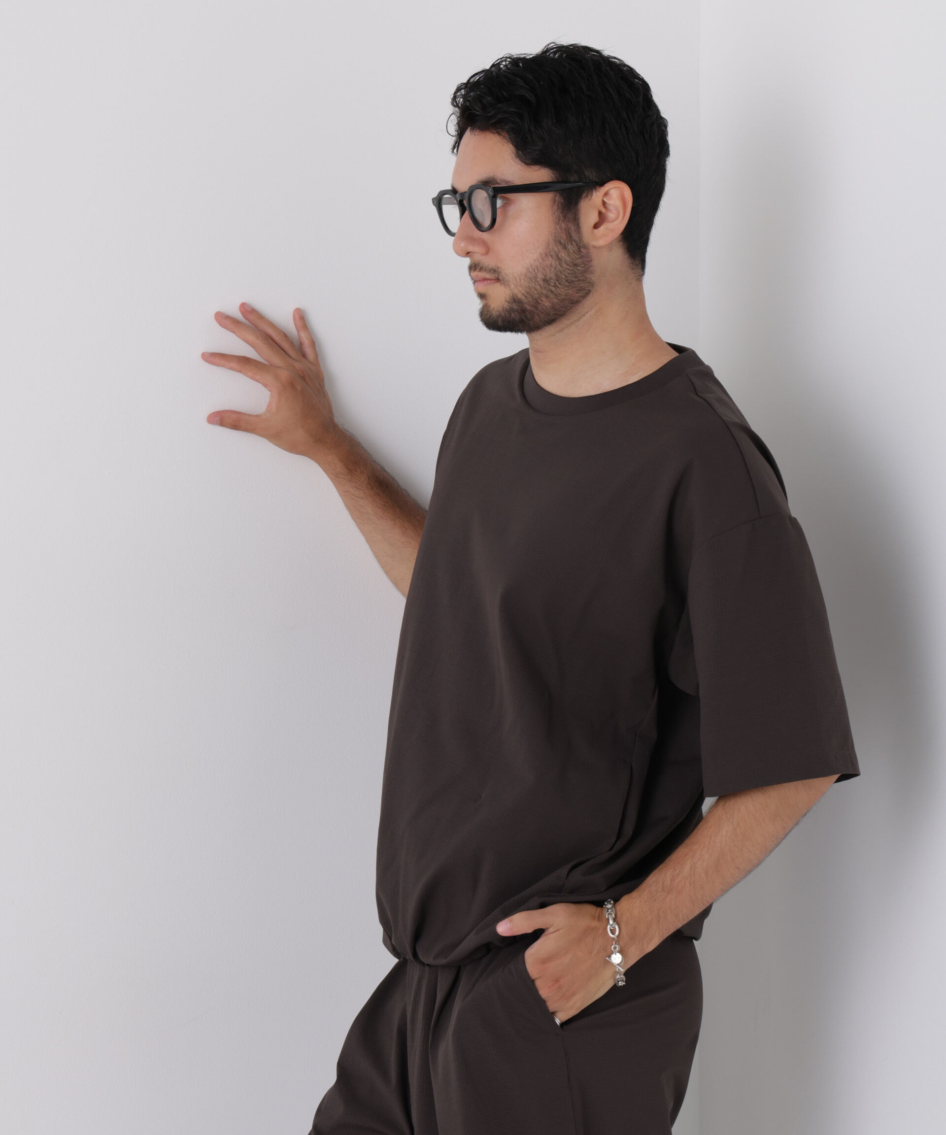 NANO universe「CIRCLEMOVA(R)メッシュリップストップTシャツ 半袖(セットアップ可)」|Tシャツ・カットソー|