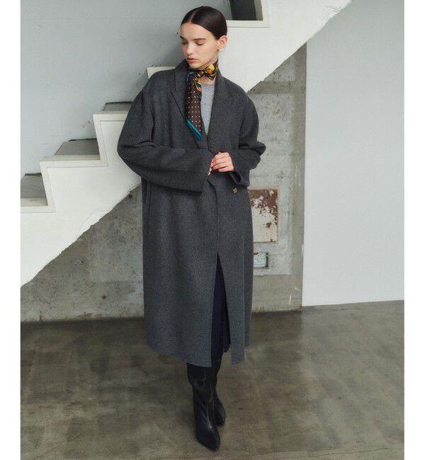 BEIGE,「MULLIN / ウールツイードフロントベントスカート」|スカート|