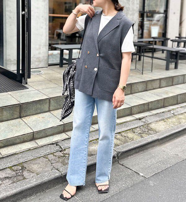 Rie Miller「《5サイズ展開》【RM denim】センタープレス裾デザインデニム」|デニム|