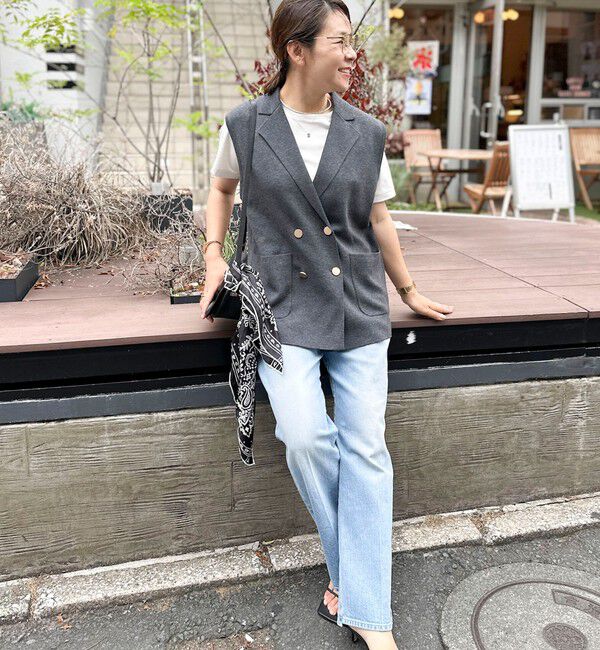 Rie Miller「《5サイズ展開》【RM denim】センタープレス裾デザインデニム」|デニム|