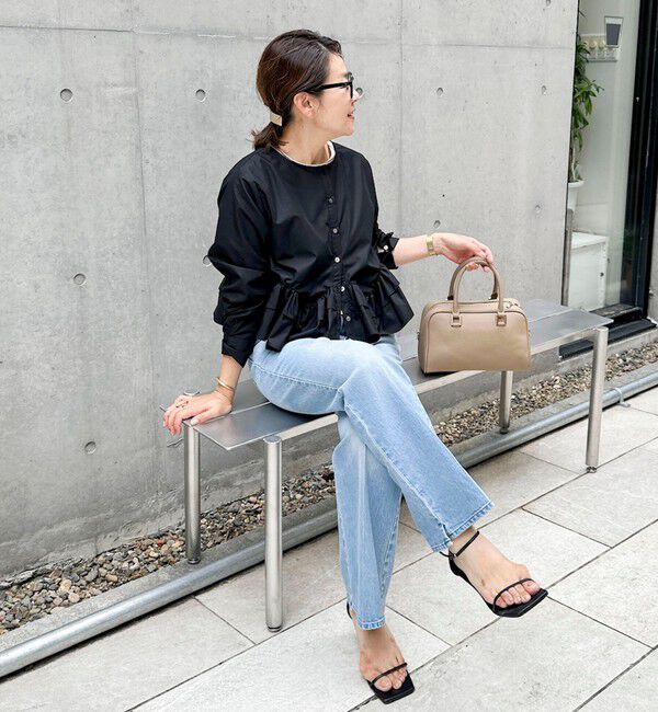 Rie Miller「《5サイズ展開》【RM denim】センタープレス裾デザインデニム」|デニム|