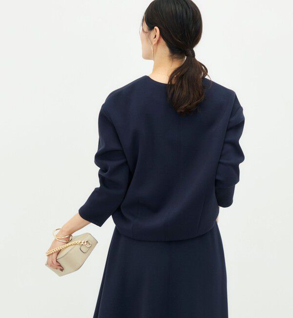 NOLLEY'S「《UVカット/接触冷感/セットアップ対応》ウォッシャブルダンボールキーネックプルオーバー」|Tシャツ・カットソー|