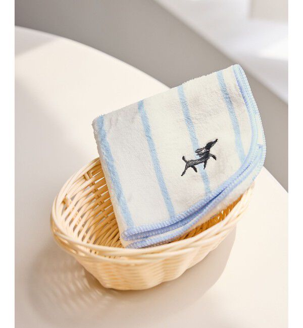 ROPE PICNIC PASSAGE「PICNIC DOGシリーズ ワンポイント刺繍ストライプタオルハンカチ/ボックス入り」|ハンカチ|