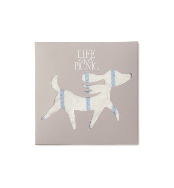 ROPE PICNIC PASSAGE「PICNIC DOGシリーズ ワンポイント刺繍ストライプタオルハンカチ/ボックス入り」|ハンカチ|