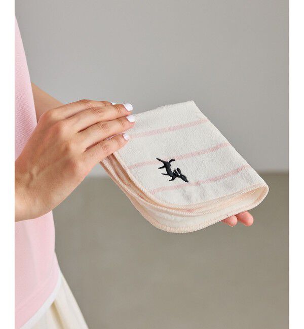 ROPE PICNIC PASSAGE「PICNIC DOGシリーズ ワンポイント刺繍ストライプタオルハンカチ/ボックス入り」|ハンカチ|