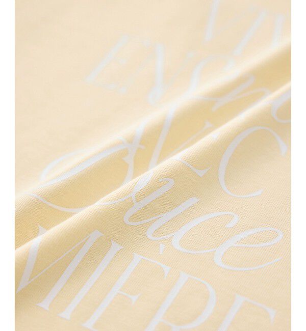 Rope&rsquo;Picnic「フリルスリーブロゴTシャツ/接触冷感・汗染み防止」|Tシャツ・カットソー|