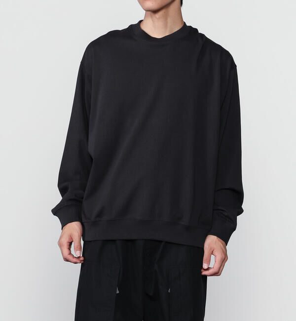 handvaerk「handvaerk | 60/2 コットン クルーネック長袖Tシャツ MEN」|Tシャツ・カットソー|BLACK