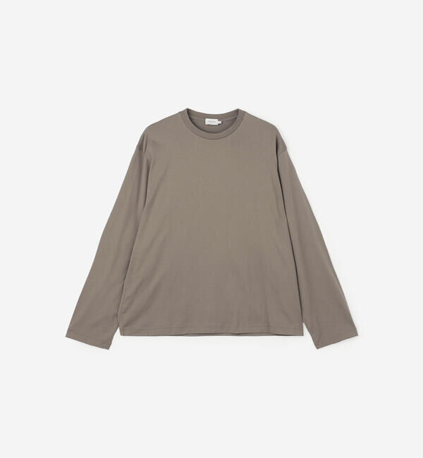 handvaerk「handvaerk | 60/2 コットン クルーネック長袖Tシャツ MEN」|Tシャツ・カットソー|GREY系1