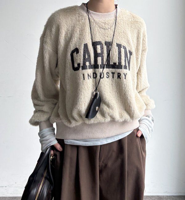  「【WEB限定】 カレッジロゴクループルオーバー」|Tシャツ・カットソー|