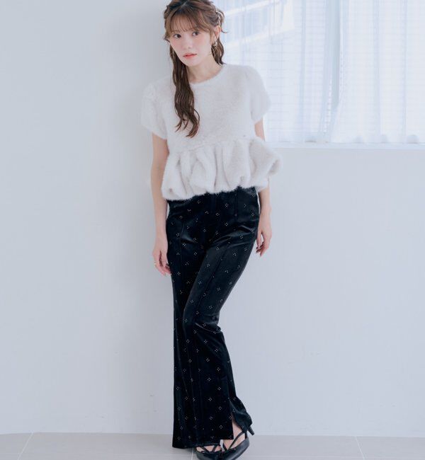  「【SALON by Chico】バルーンファーペプラムトップス」|シャツ・ブラウス|