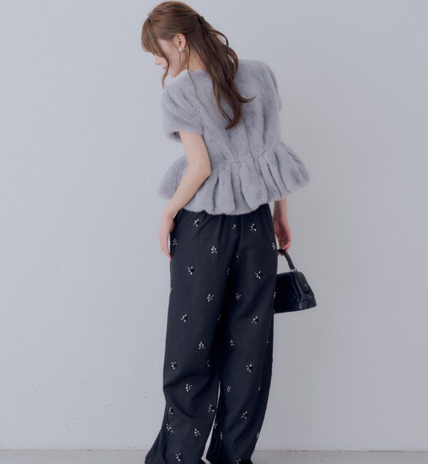  「【SALON by Chico】バルーンファーペプラムトップス」|シャツ・ブラウス|