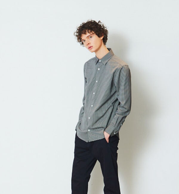 ABAHOUSE「【FLEX SHIRTS】36ゲージ コンパクトシルキー ギンガムチェックシャツ」|シャツ・ブラウス|