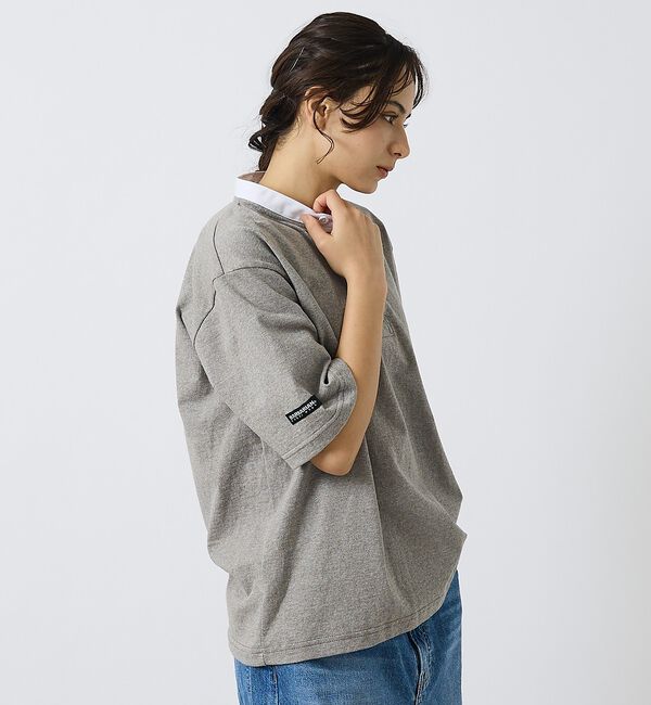 ABAHOUSE「【BARBARIAN / バーバリアン】Henley Collar Short」|ポロシャツ|