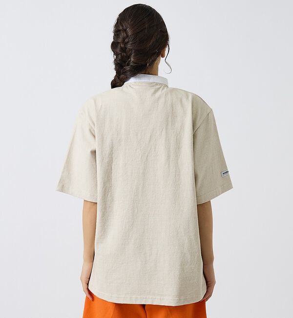 ABAHOUSE「【BARBARIAN / バーバリアン】Henley Collar Short」|ポロシャツ|