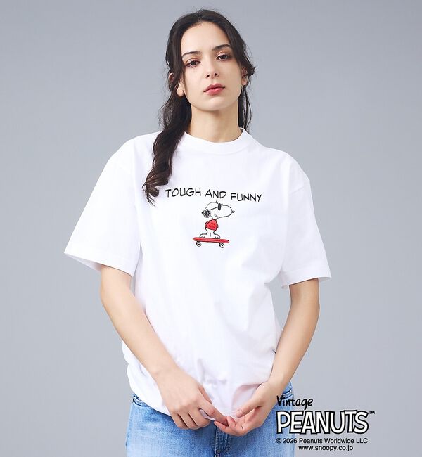 ABAHOUSE「【PEANUTS x BEEFY-T】クルーネック半袖Tシャツ / 26SS /」|Tシャツ・カットソー|オフホワイト