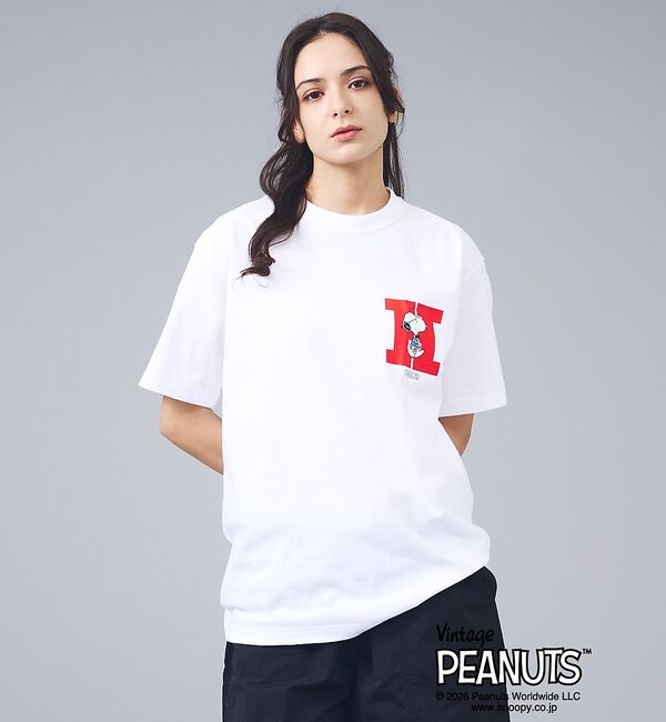 ABAHOUSE「【PEANUTS x BEEFY-T】クルーネック半袖Tシャツ / 26SS /」|Tシャツ・カットソー|ホワイト系その他1