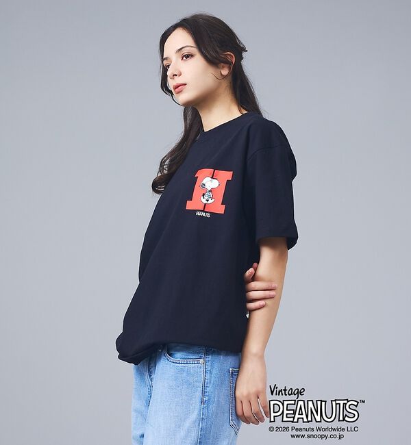 ABAHOUSE「【PEANUTS x BEEFY-T】クルーネック半袖Tシャツ / 26SS /」|Tシャツ・カットソー|ブラック系その他1