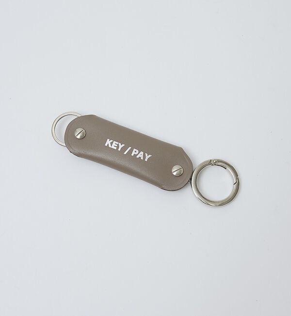 ABAHOUSE「【1/2HALF / ハーフ】 KEY/PAY 撥水加工 / レザーキーホルダー」|キーケース|モカ