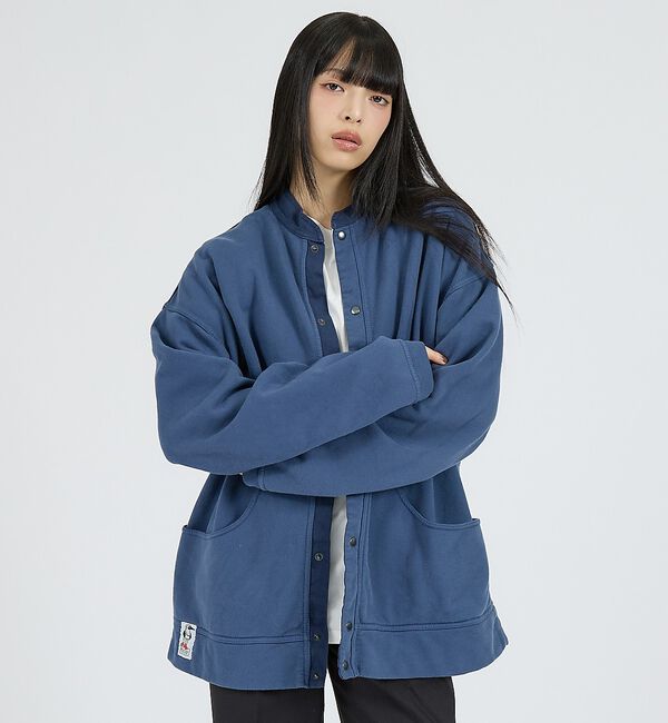ABAHOUSE「【CHUMS / チャムス】Full Snap Top / フルスナップトップス」|スウェット・ジャージ|ネイビー