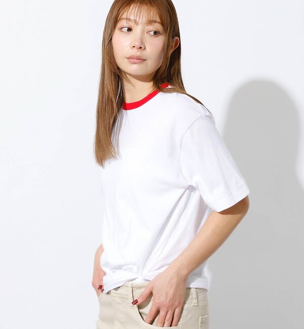 Rouge vif「【HANES/ヘインズ】リバーシブルTシャツ by THE DODO JEAN」|Tシャツ・カットソー|レッド