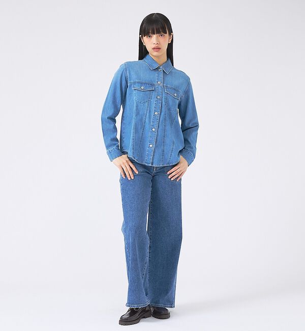 Rouge vif「【SOMETHING/サムシング】G-SHIRT/デニムシャツ/デニム【WEB限」|シャツ・ブラウス|
