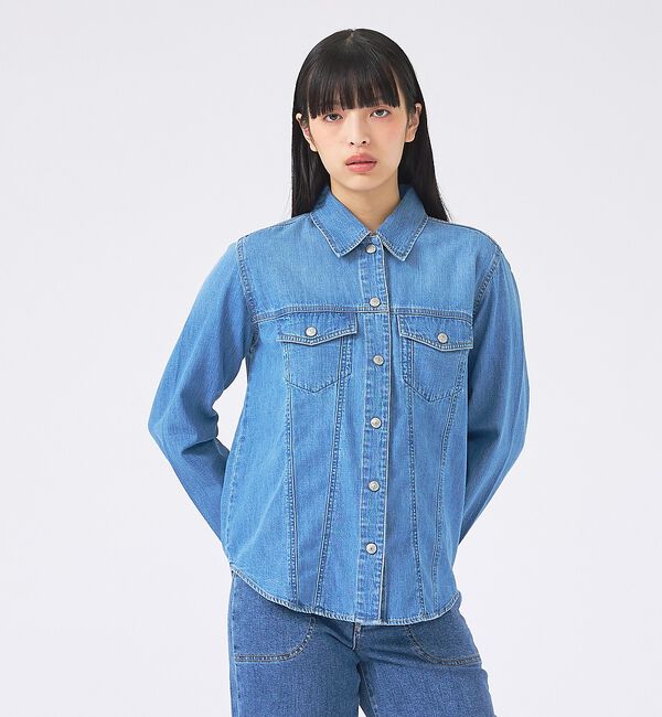 Rouge vif「【SOMETHING/サムシング】G-SHIRT/デニムシャツ/デニム【WEB限」|シャツ・ブラウス|