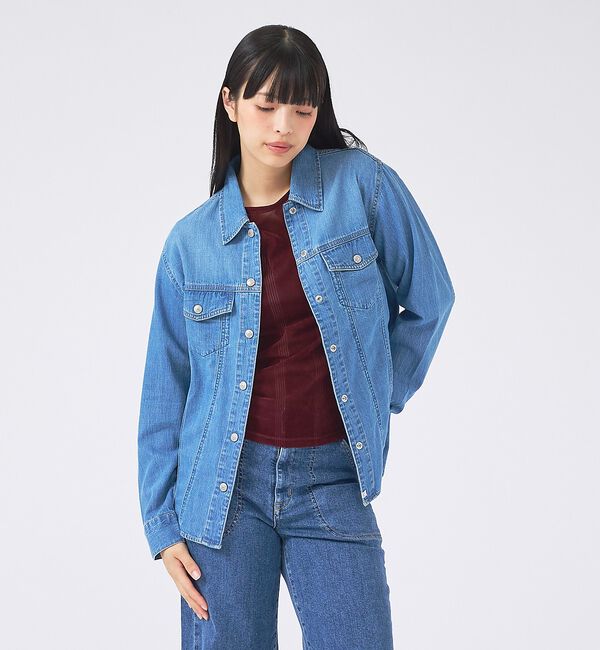 Rouge vif「【SOMETHING/サムシング】G-SHIRT/デニムシャツ/デニム【WEB限」|シャツ・ブラウス|