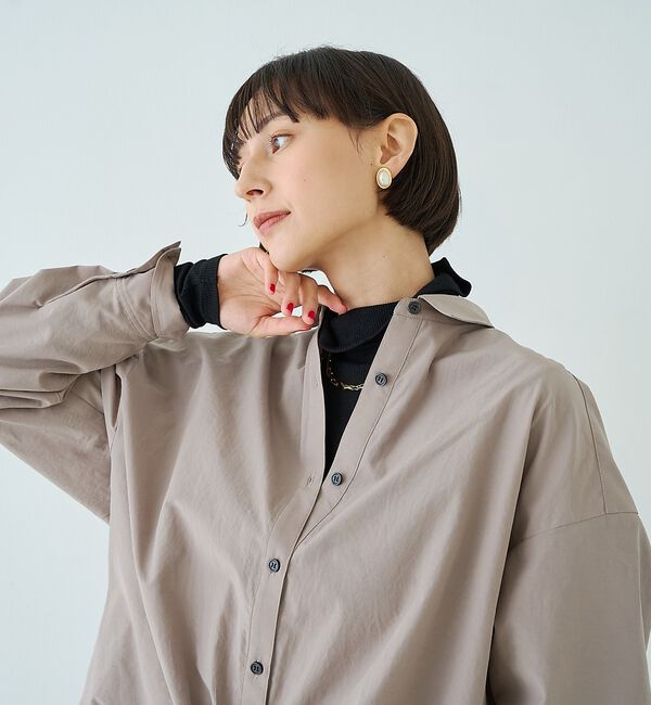 Rouge vif「ポリエステルコットンツイストシャツ」|シャツ・ブラウス|