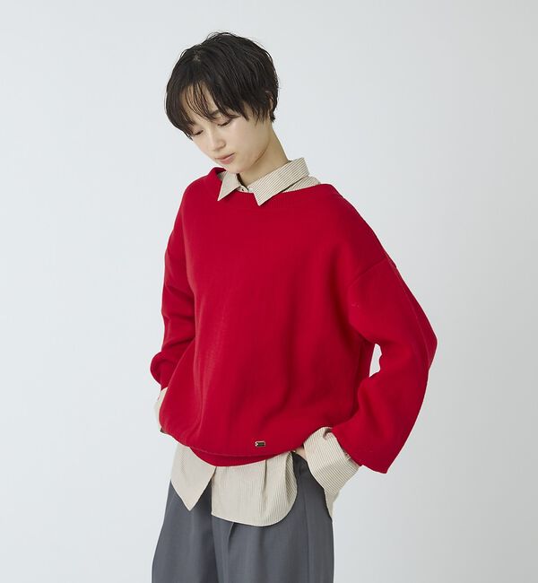 abahouse mavie「スウェットライクニットプルオーバー」|ニット・セーター|