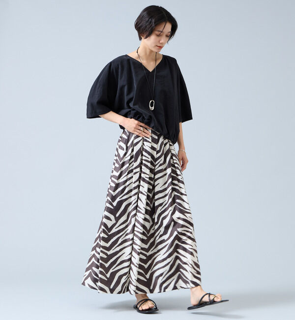 Liesse「Vネックバルーンショートブラウス（セットアップ可）」|シャツ・ブラウス|