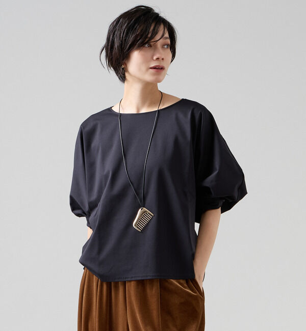 Liesse「ドルマンポンチトップス」|Tシャツ・カットソー|ブラック