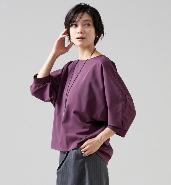 Liesse「ドルマンポンチトップス」|Tシャツ・カットソー|ボルドー