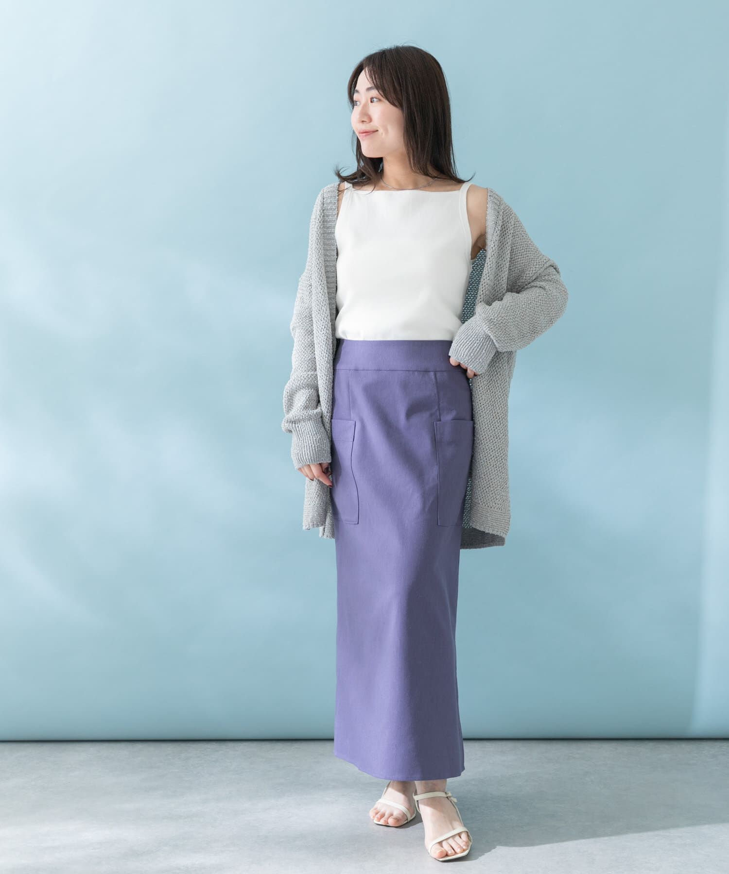URBAN RESEARCH ROSSO「リネンストレッチスリットスカート」|スカート|