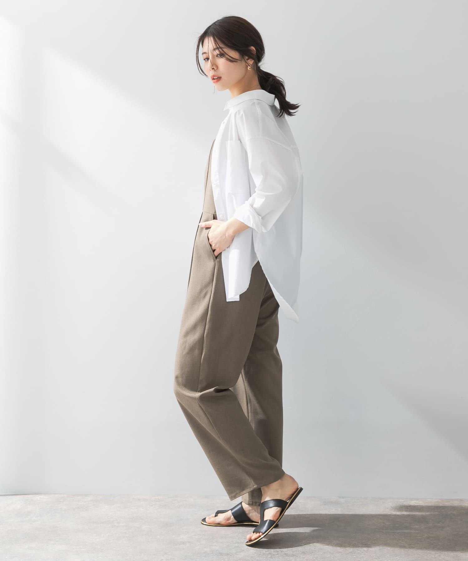 URBAN RESEARCH ROSSO「F by ROSSO　イージーケアワイドストレートオールインワン」|スカート|