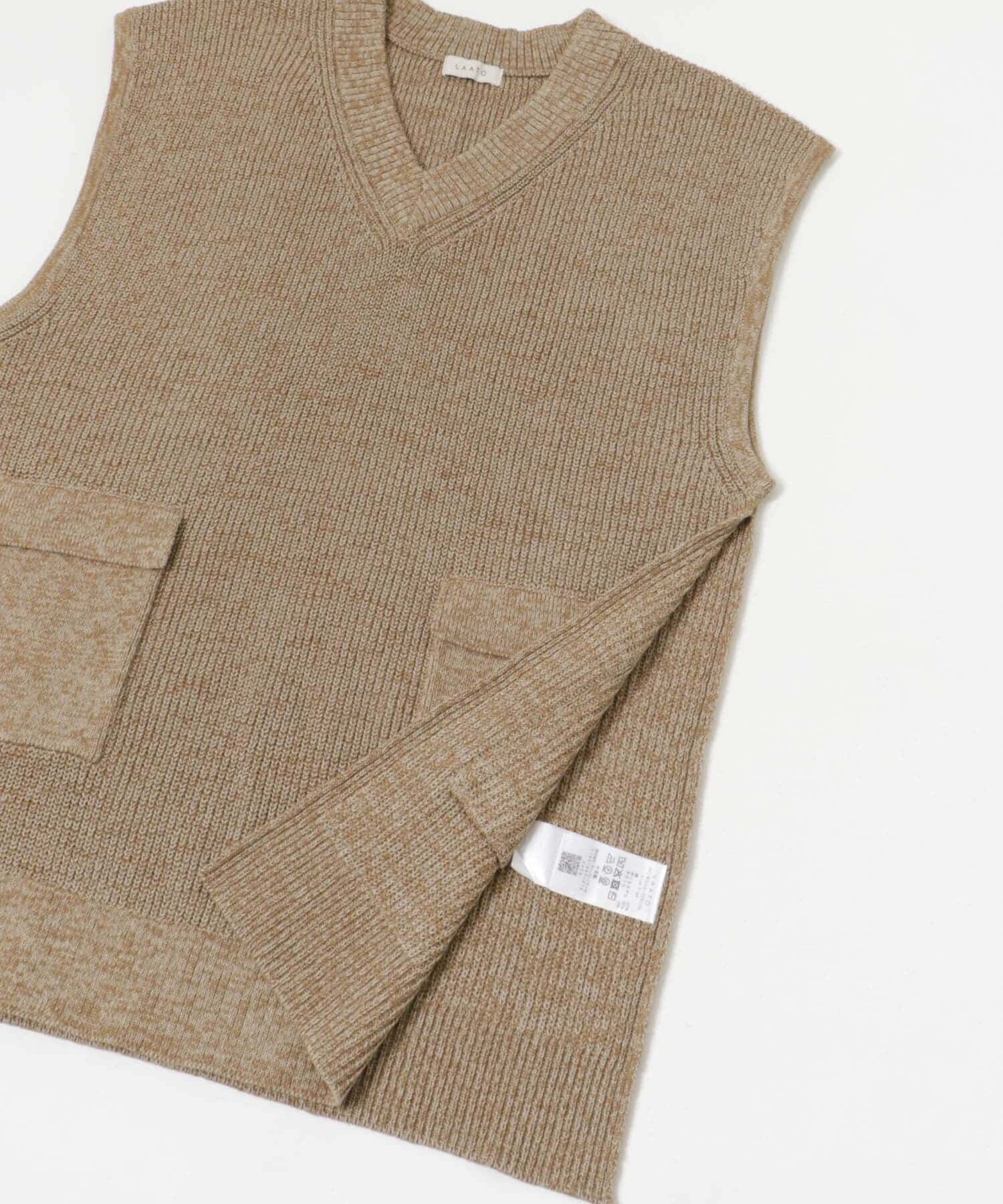 LAATO「pocketed knit vest」|ニット・セーター|