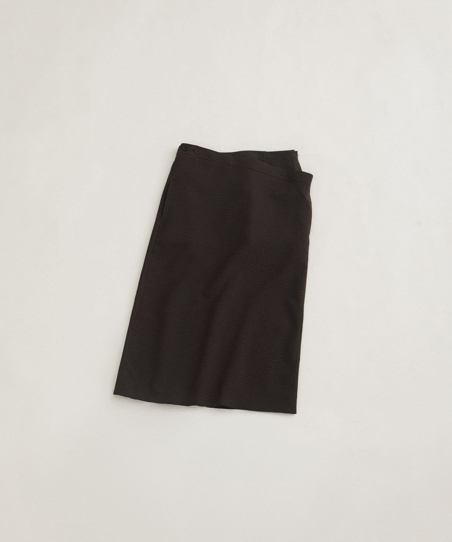 LAATO「stripe midi skirt」|スカート|ブラウン