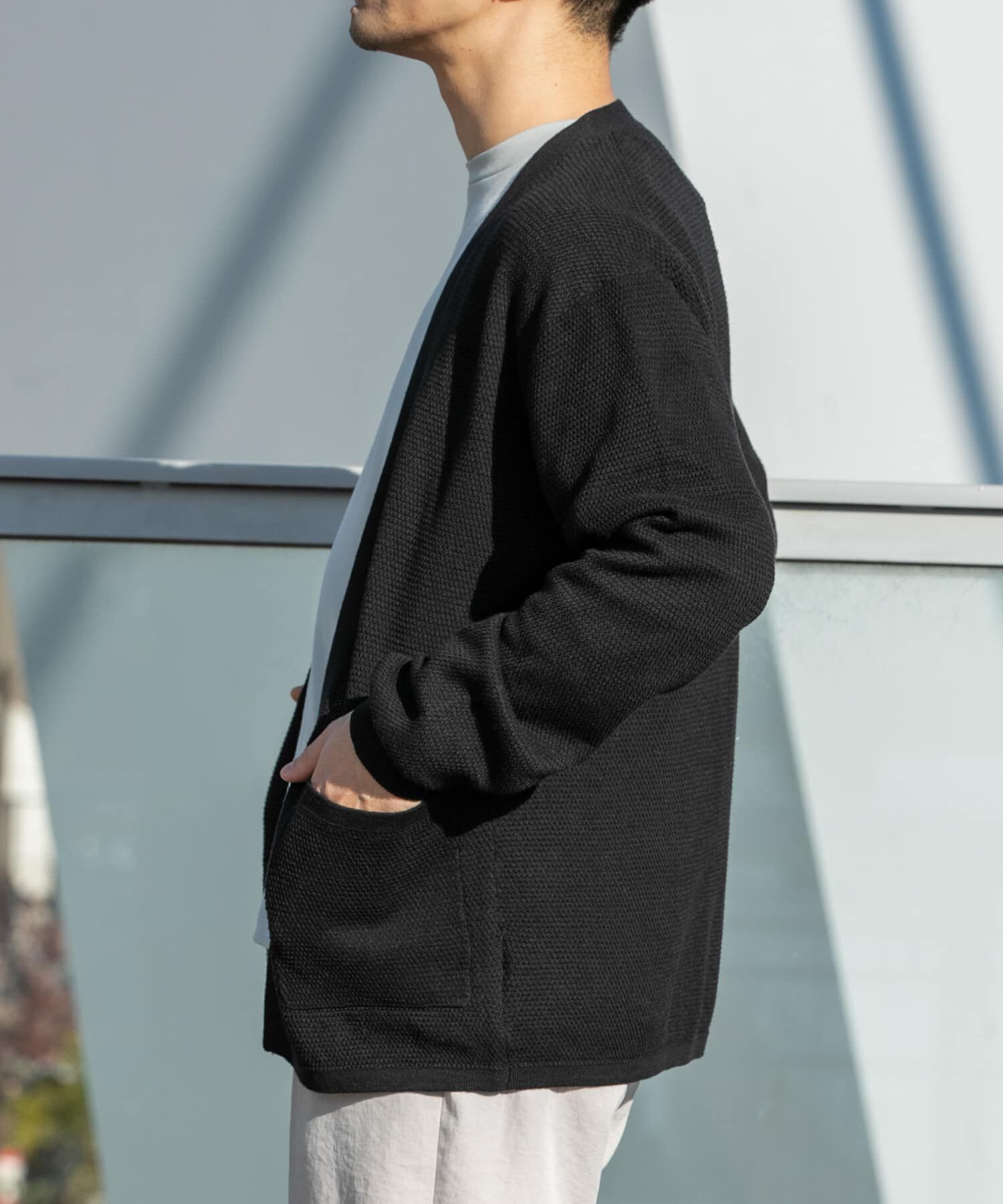URBAN RESEARCH ROSSO「『WEB限定』変形カノコトッパーニットカーディガン」|カーディガン|