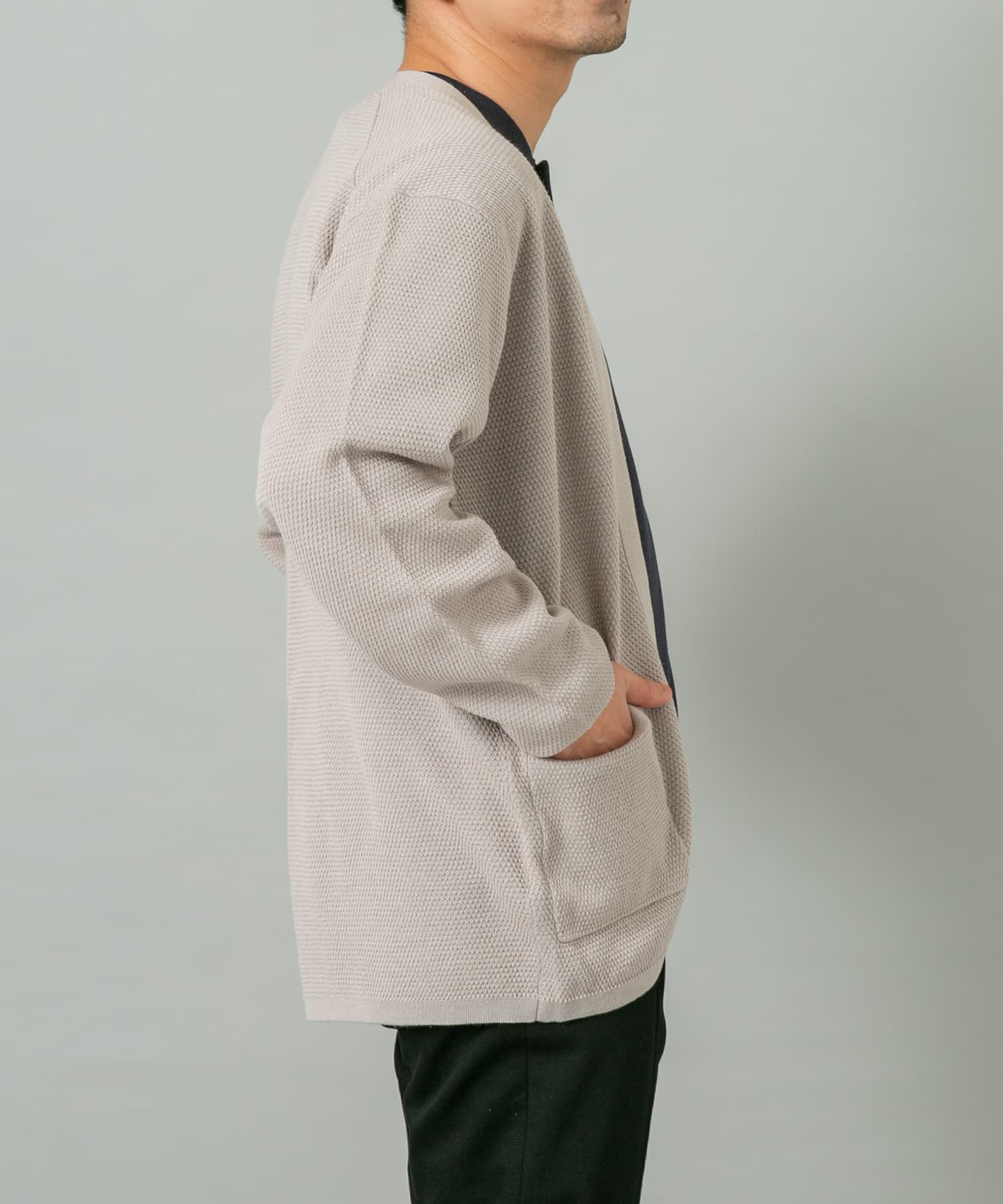 URBAN RESEARCH ROSSO「『WEB限定』変形カノコトッパーニットカーディガン」|カーディガン|