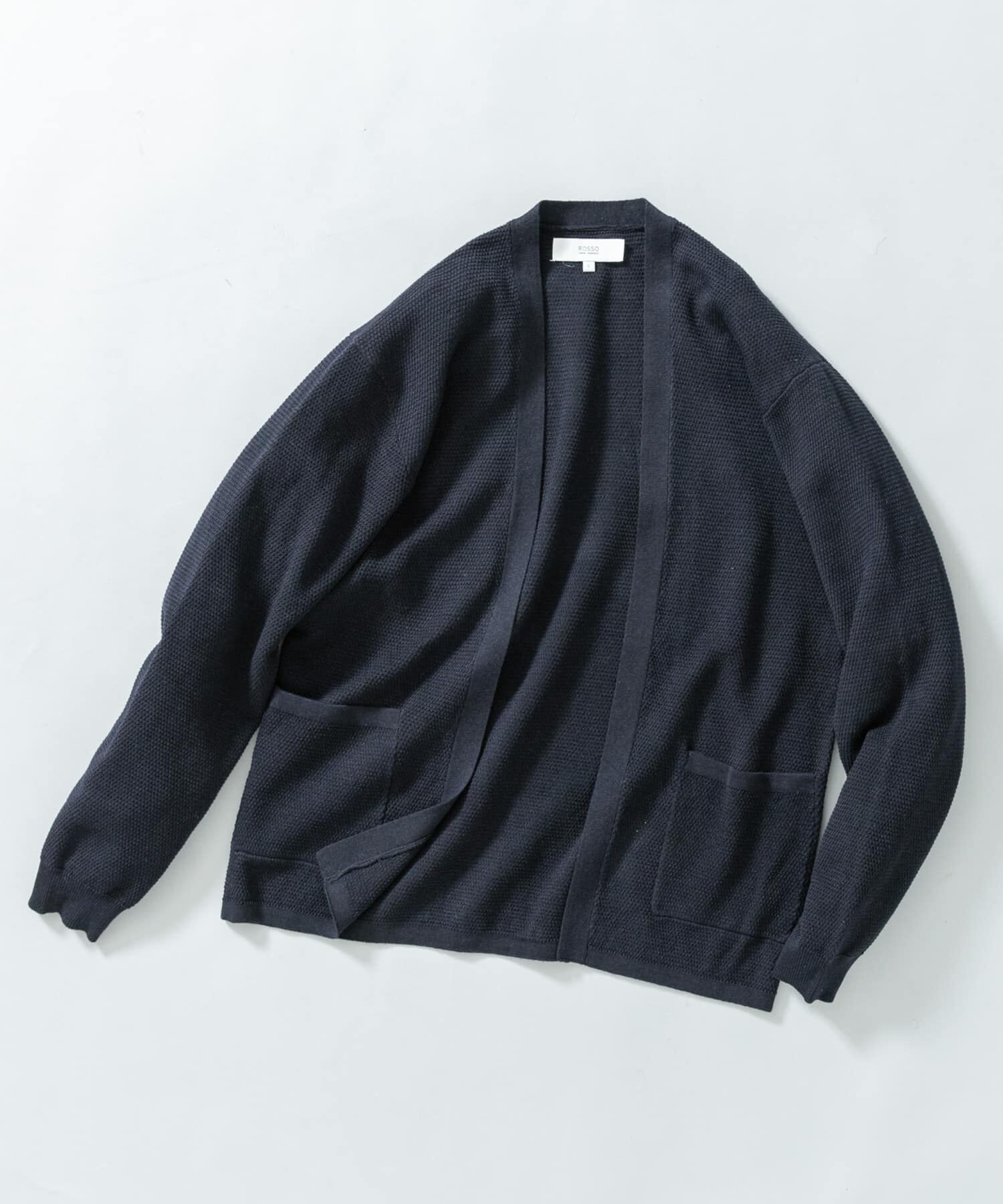 URBAN RESEARCH ROSSO「『WEB限定』変形カノコトッパーニットカーディガン」|カーディガン|ネイビー
