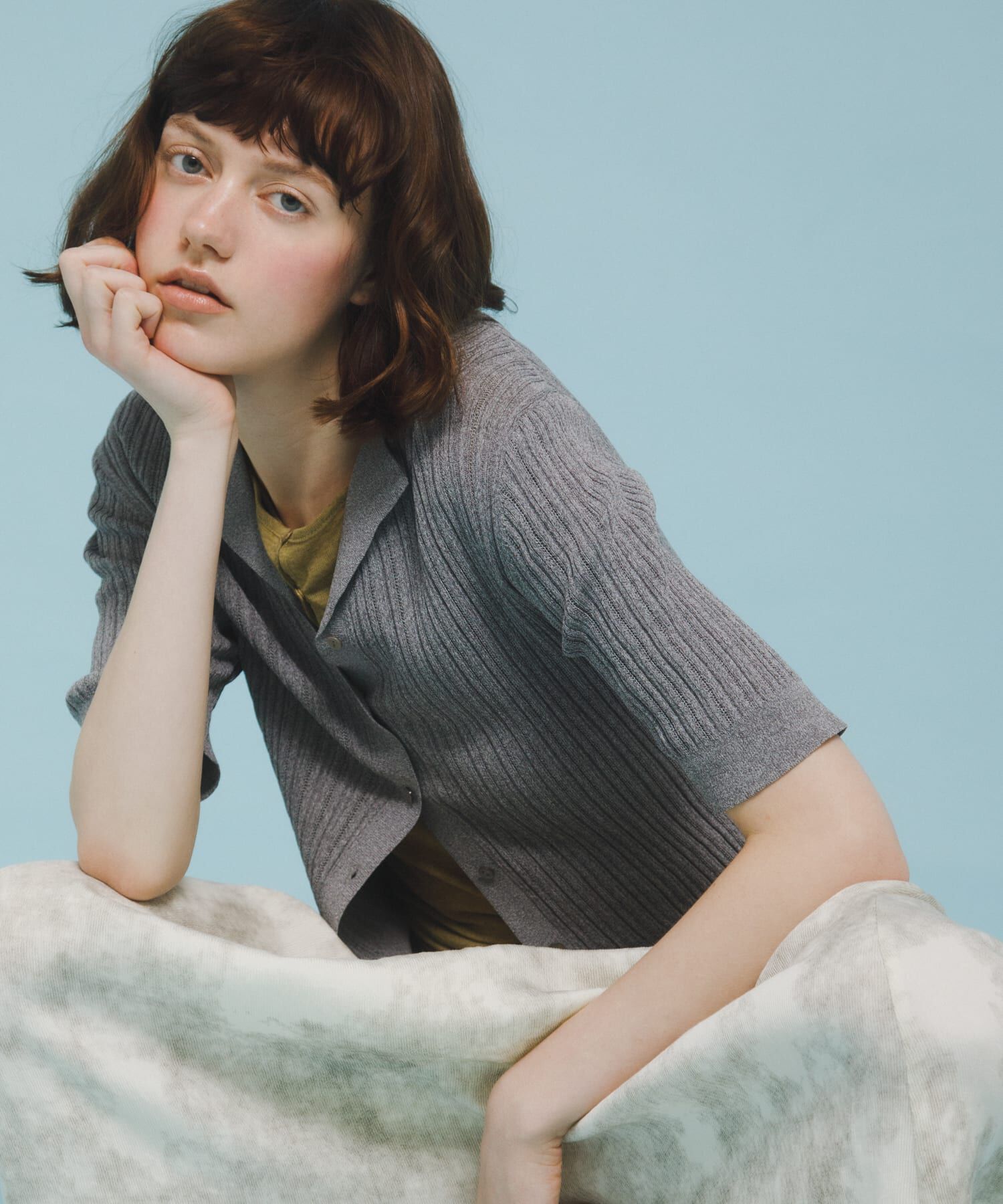LAATO「knit polo cardigan」|ニット・セーター|グレー