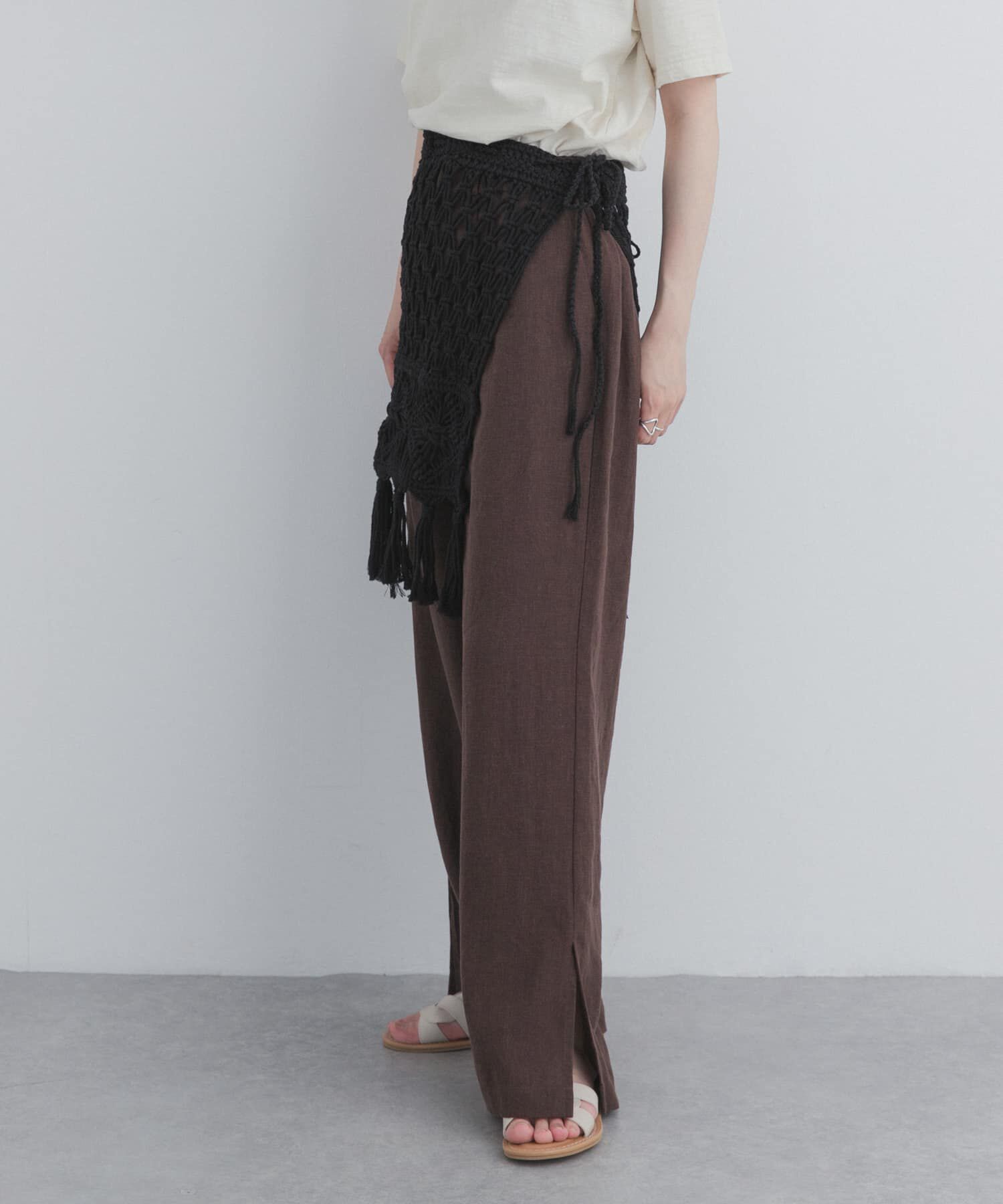 URBAN RESEARCH DOORS「『別注』AFLOAH&times;DOORS　MACRAME APRON」|スカート|
