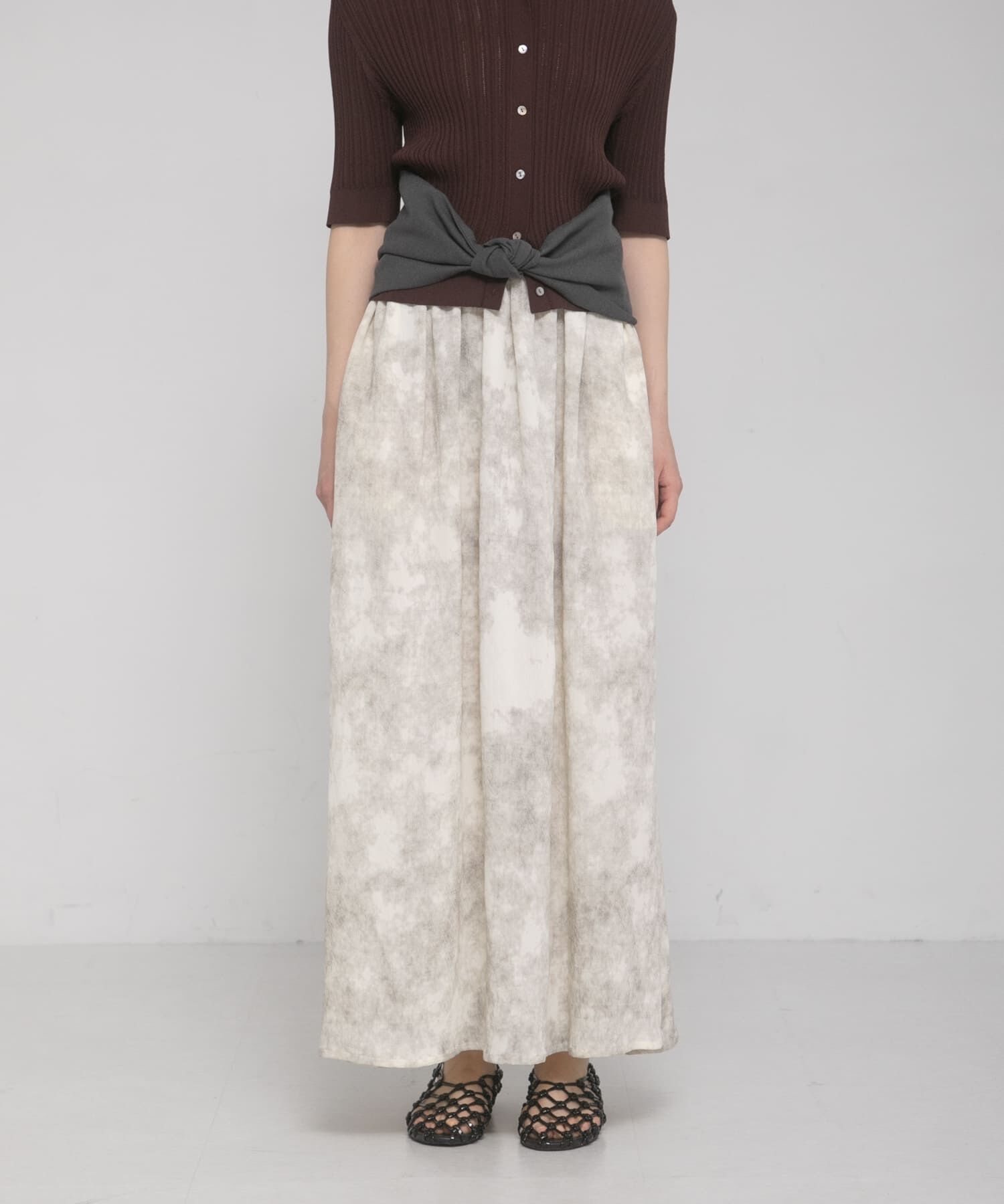 LAATO「drape  skirt」|スカート|ライトベージュ