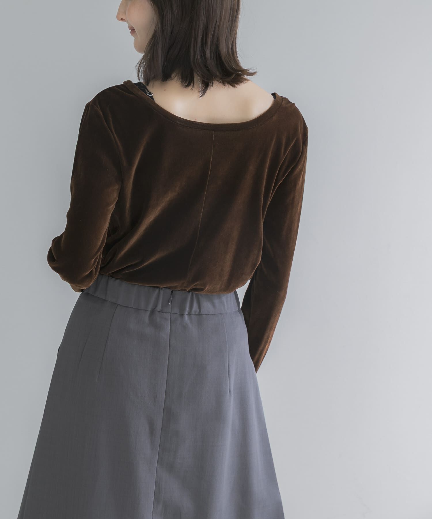 URBAN RESEARCH ROSSO「シアーベロアバックシームカットソー」|Tシャツ・カットソー|