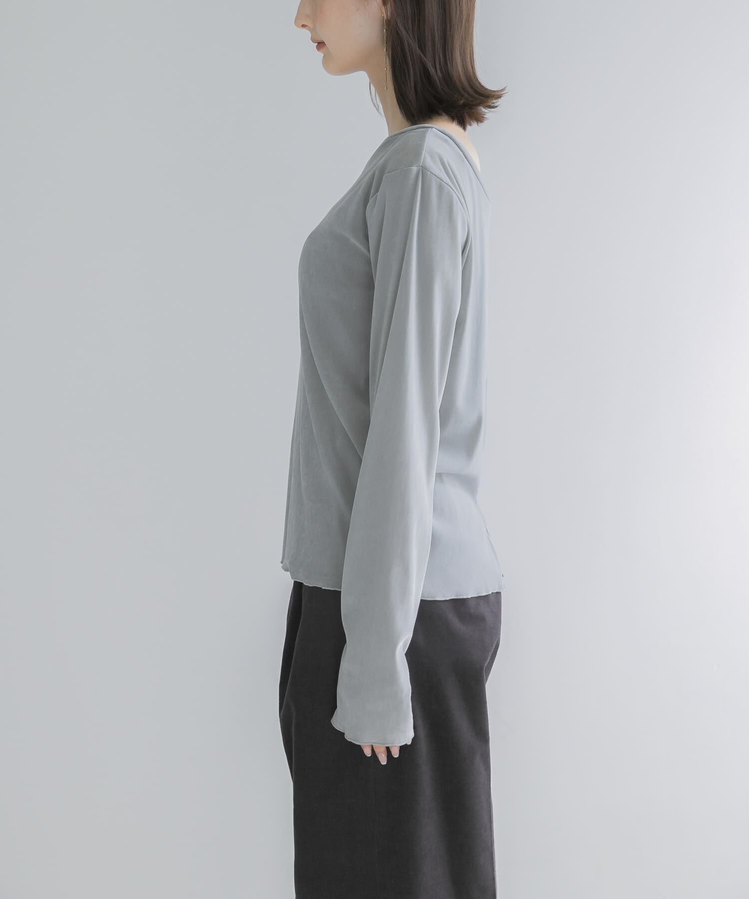URBAN RESEARCH ROSSO「シアーベロアバックシームカットソー」|Tシャツ・カットソー|